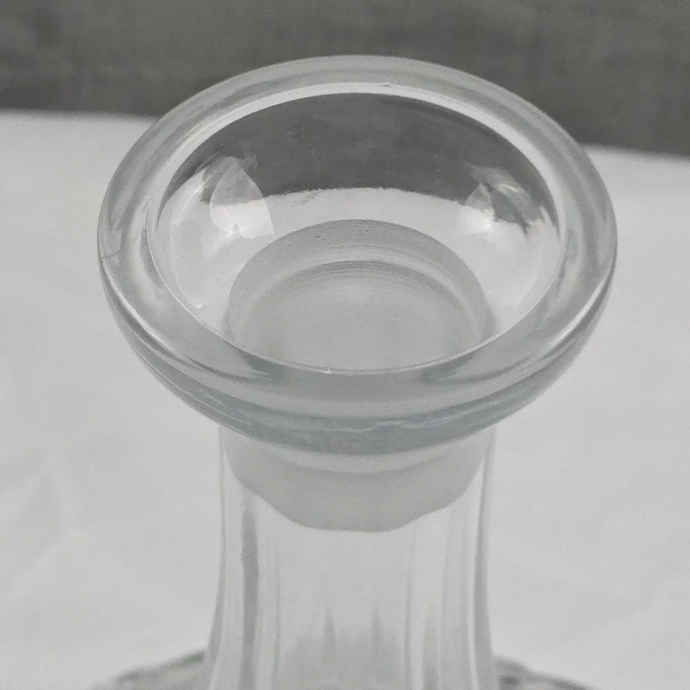 Vintage 9 Inch Etched Glass Decanter‎